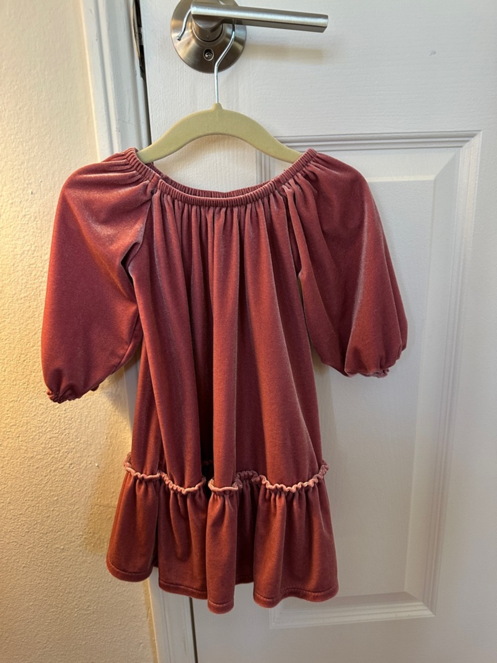 Old Navy Dusty Rose Velvet Girls Dress